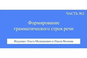 [ABARussia] Формирование грамматического строя речи. Часть 2 (Ольга Мелешкевич, Наиль Валиев)