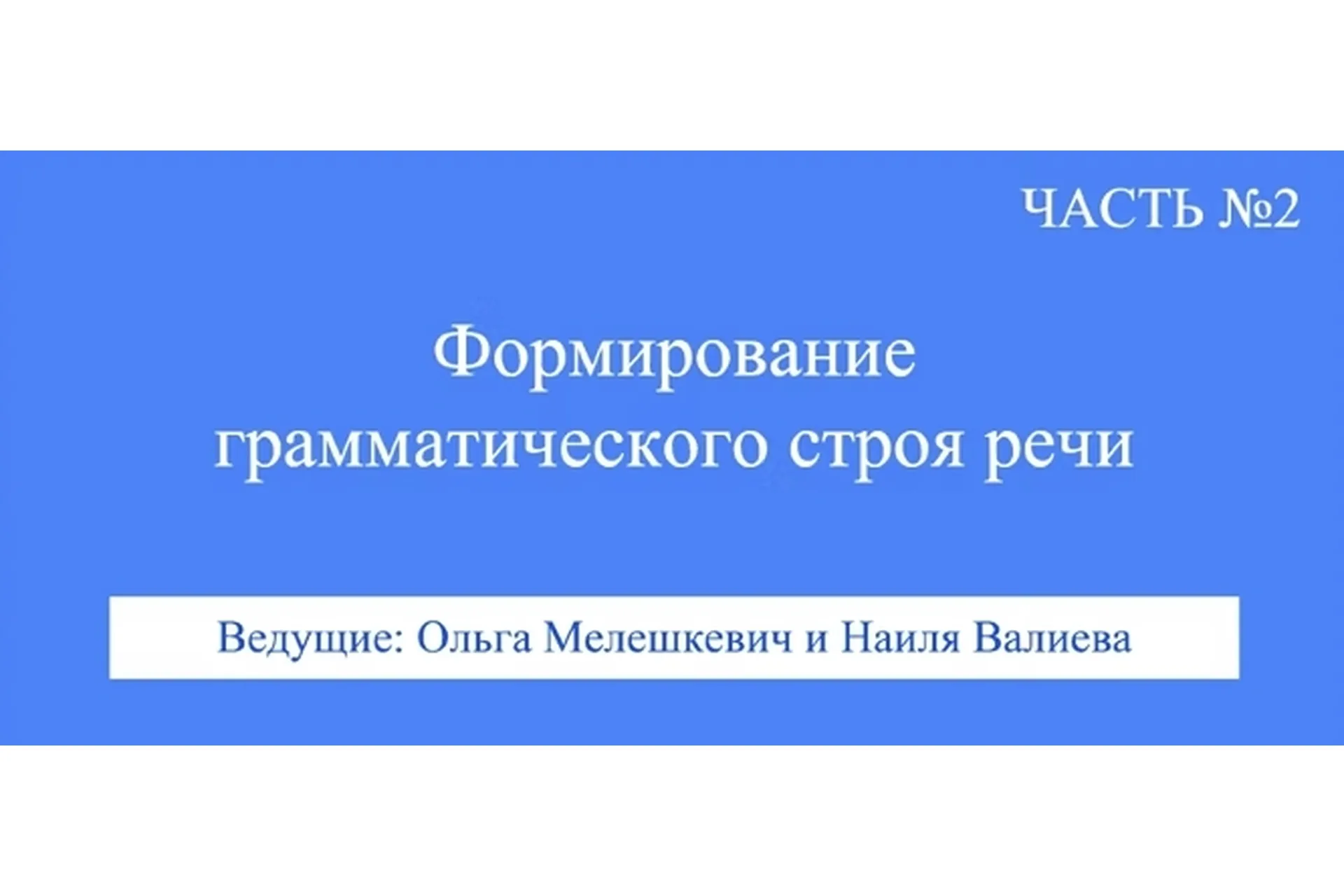 [ABARussia] Формирование грамматического строя речи. Часть 2 (Ольга Мелешкевич, Наиль Валиев), фото 1 из 1.