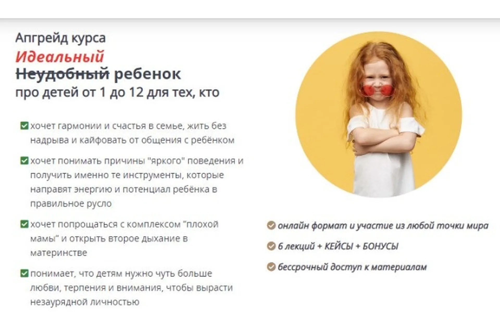 Идеальный «Неудобный» ребенок. Про детей от 1 до 12. Апгрейд курса. Пакет Оптимальный (Олег Леонкин), фото 1 из 1.