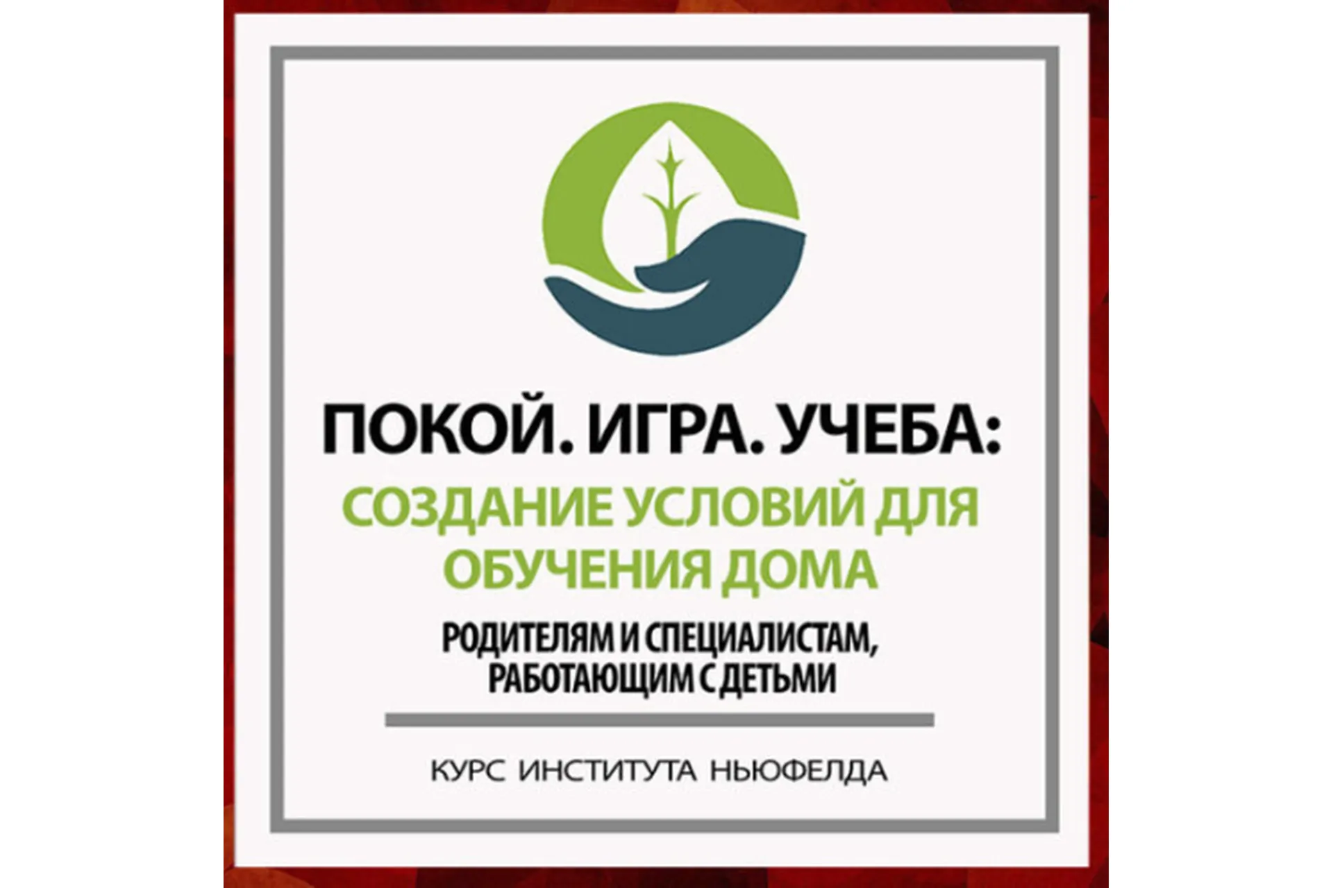 [Институт Ньюфелда] Покой. Игра .Учеба: создание условий для обучения дома (Надежда Шестакова), фото 1 из 1.