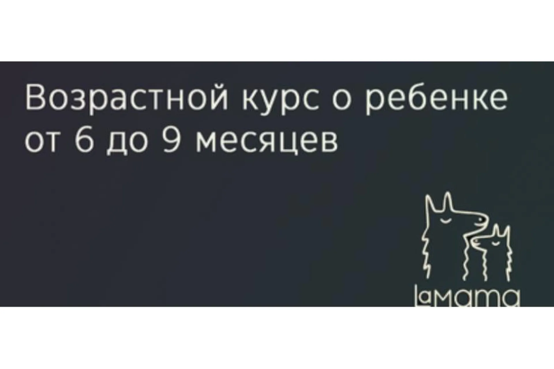 [LaMama] Возрастной курс 6-9 месяцев (Марина Кучина), фото 1 из 1.