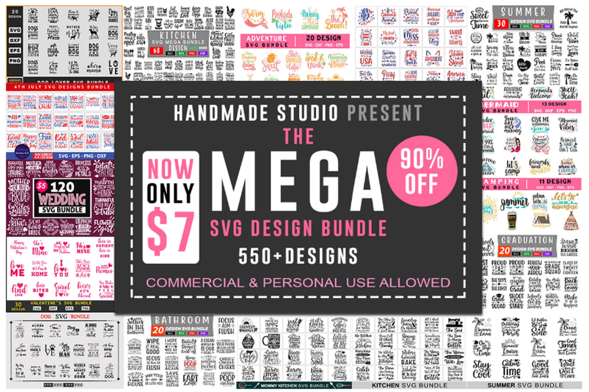 [Creativefabrica] The Mega SVG Bundle (SVGstore), фото 1 из 1.
