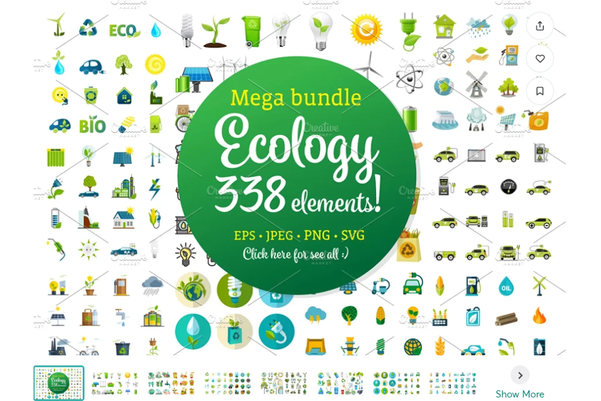 [Creative Market] Mega Ecology Set (Macrovector), фото 1 из 1.