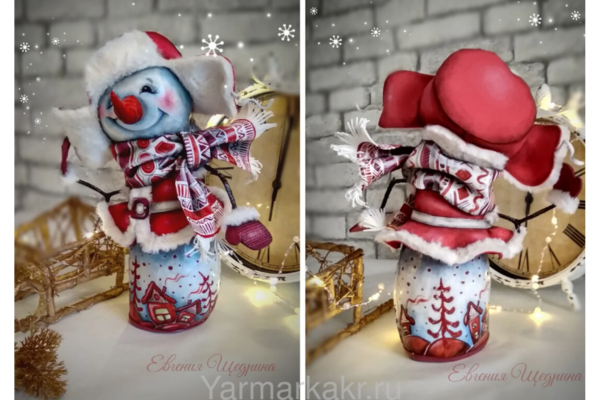 Снеговик - чехол из фоамирана для шампанского (Евгения Щедрина), фото 1 из 1.