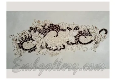 [embgallery] Дизайн машинной вышивки «Очарование». Ришелье для маленьких пялец