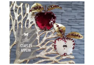 Бархатное яблочко. Брошь (Инга Марита, Елена Алексеева)