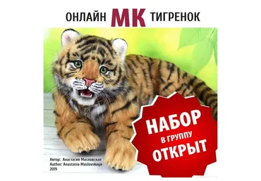 Тигрёнок с открывающимся ртом (Анастасия Масловская)