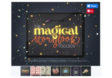 [Creativefabrica] Magical Storybook Toolbox for Procreate (Lysified)