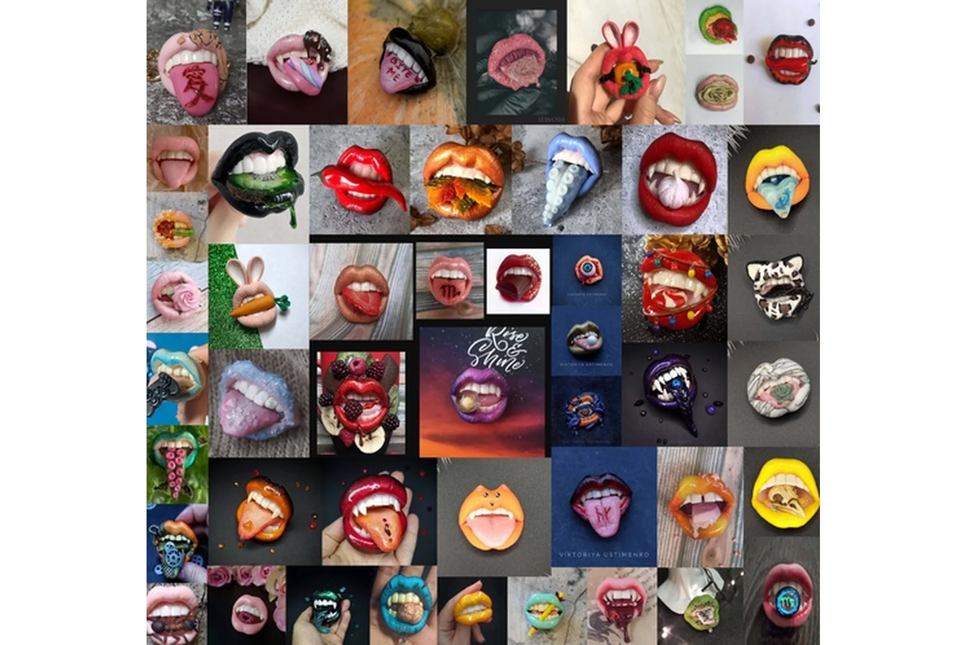 Обучение лепке губ-брошкам (Эльвина Брестель), фото 1 из 1.