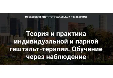 [МИГИП] Теория и практика индивидуальной и парной гештальт-терапии. Пакет Basic (Роберт Резник)