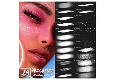 24 Procreate brushes. Кисти для Procreate (Юлия Разумова)