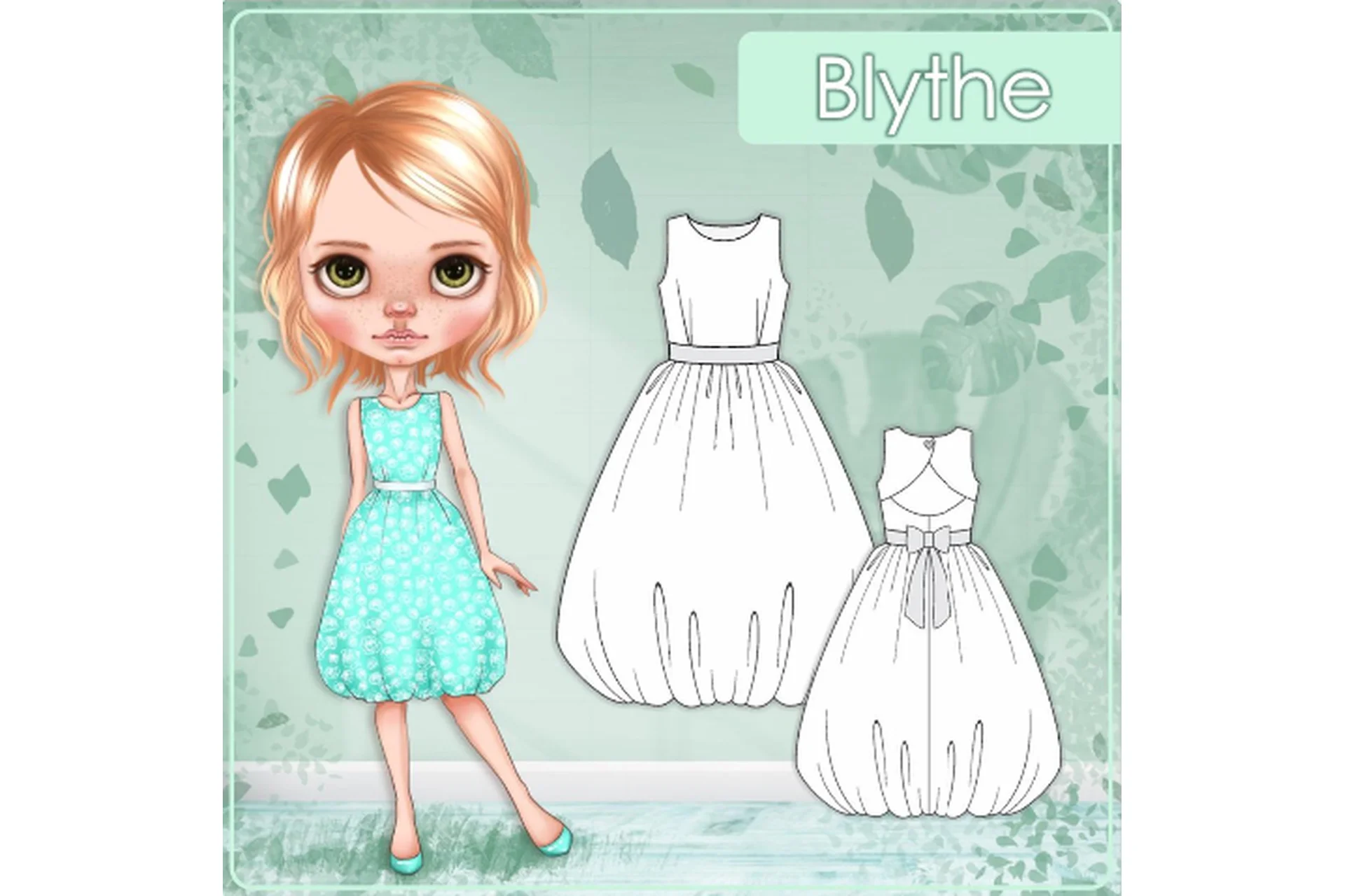 Курс Калейдоскоп платьев  + Комплект выкроек для куклы Blythe (Евгения Сез), фото 1 из 1.