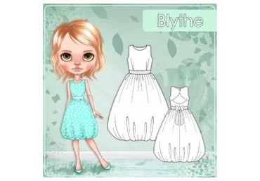 Курс Калейдоскоп платьев  + Комплект выкроек для куклы Blythe (Евгения Сез)