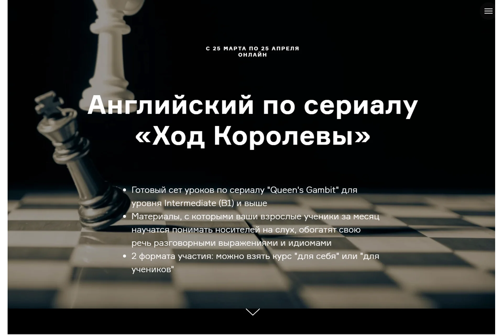 Английский по сериалу «Ход Королевы». Пакет «Teacher» (Ирина Агейкина), фото 1 из 1.