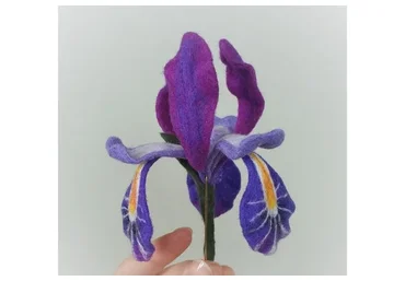 [Шерстяная ювелирка] Ирис-касатик (Виктория Козырь)