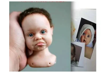 Лепка головы малыша (Ольга Кижаева)