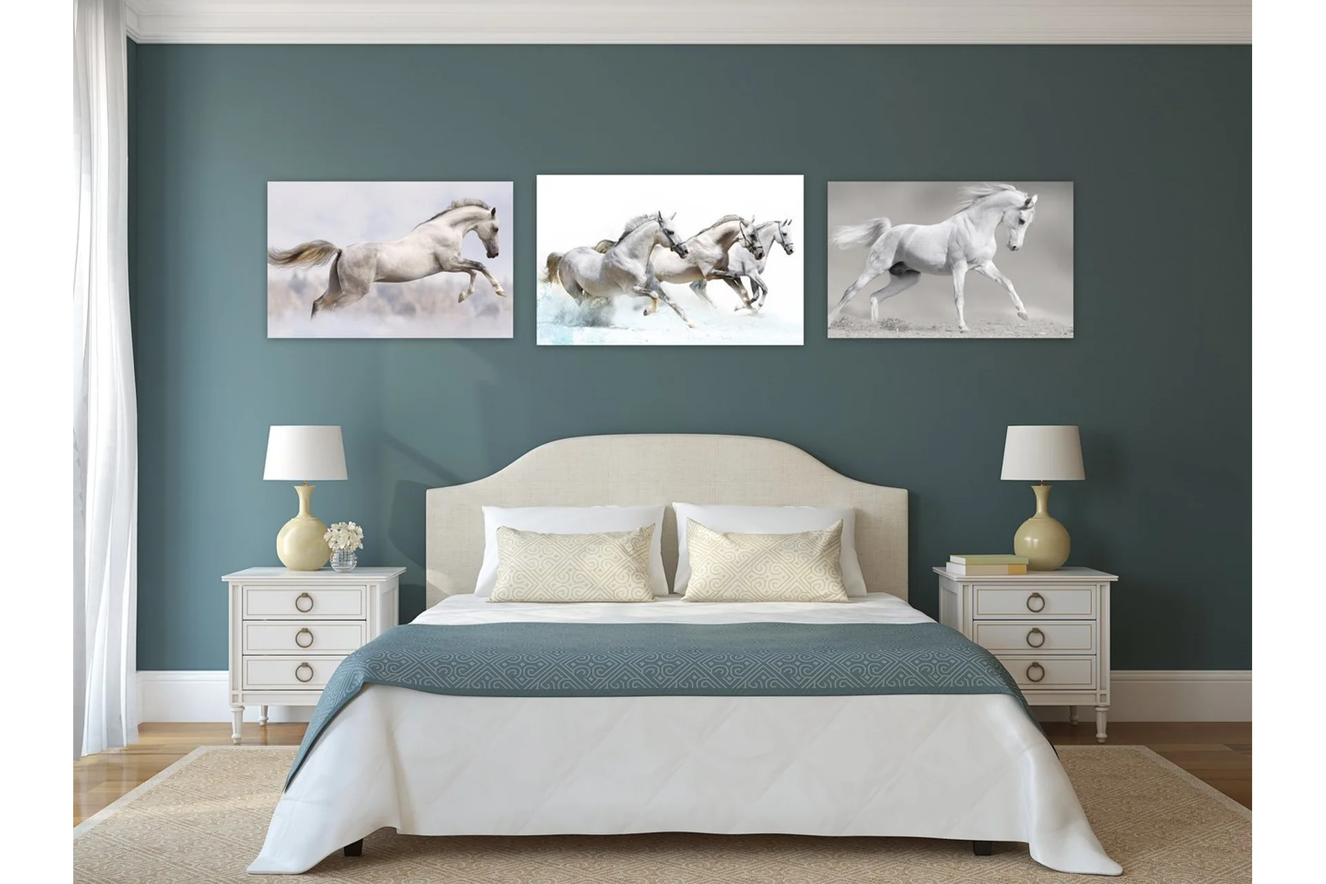 [Студия живописи] Триптих «Лошади, бегущие к мечте» (Ольга Базанова), фото 1 из 1.