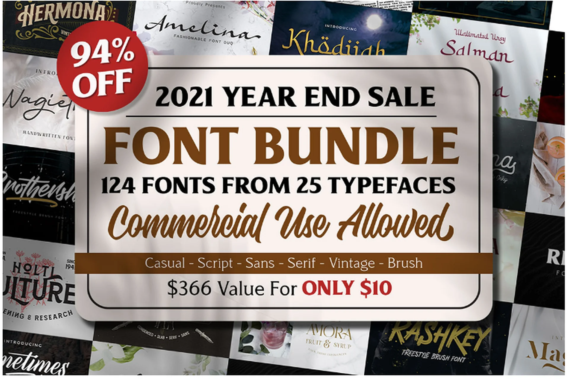 [Creativefabrica] Font Bundle (Arterfak Project), фото 1 из 1.