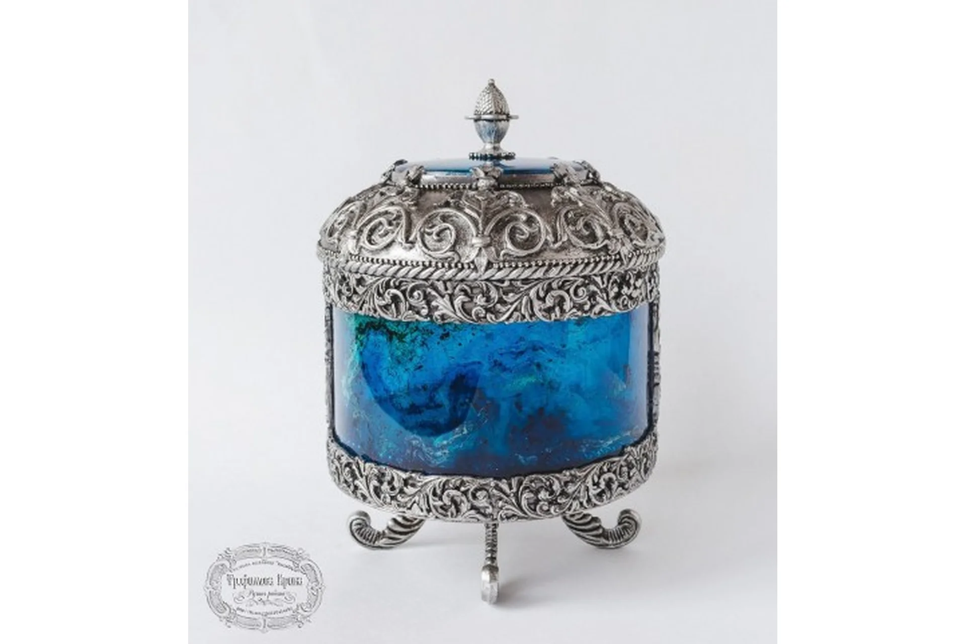 Голубой янтарь + Визитница  «Радужные переливы» + Нефритовый ларец (Ирина Трофимова), фото 1 из 1.