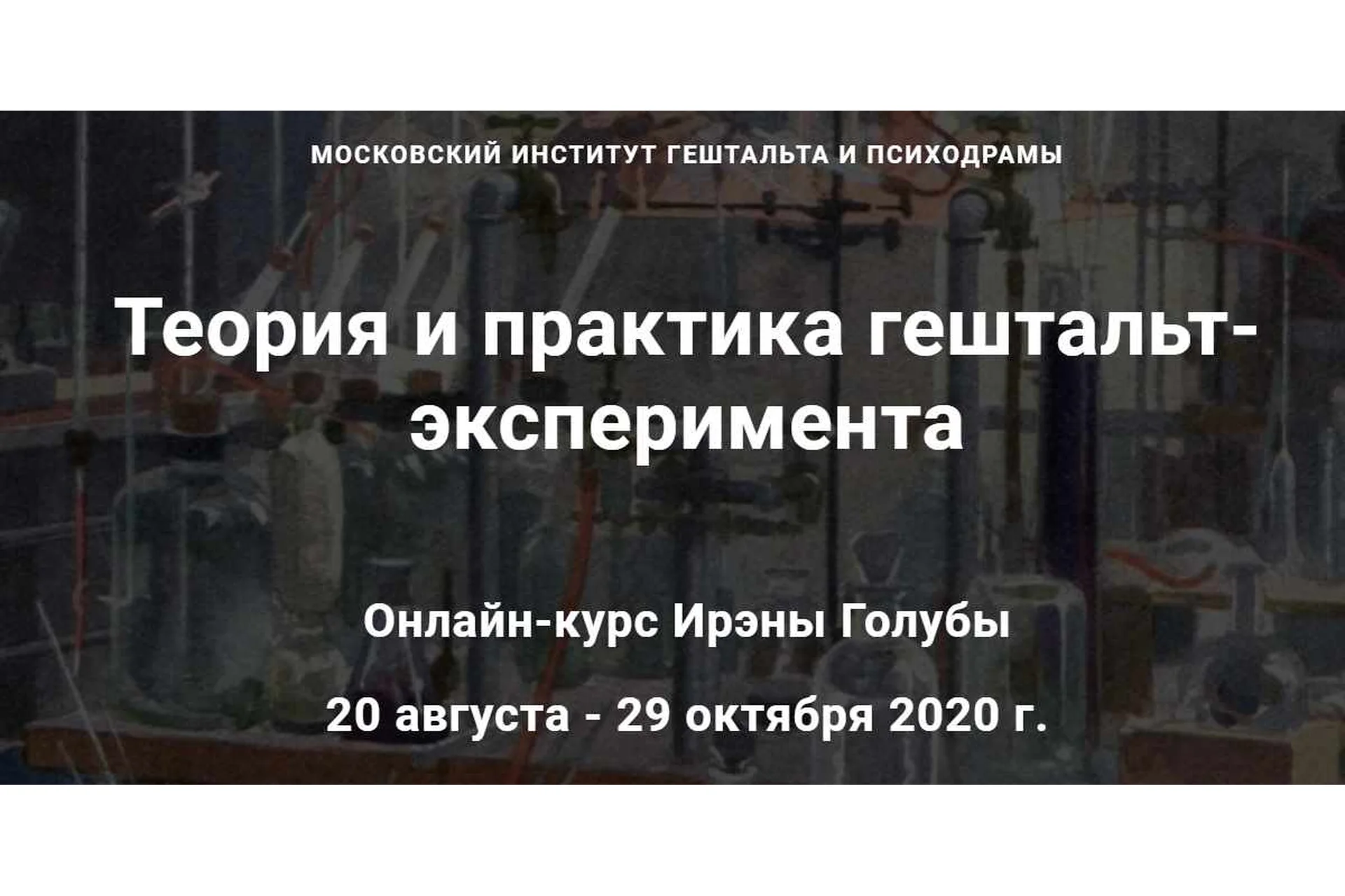 [МИГиП] Теория и практика гештальт-эксперимента. Полный курс (Ирэна Голуба), фото 1 из 1.