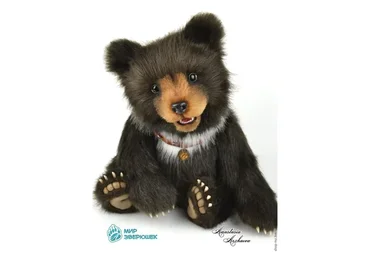 Мишка в стиле натюр с подвижной челюстью + выкройка (Аржаева Анастасия)