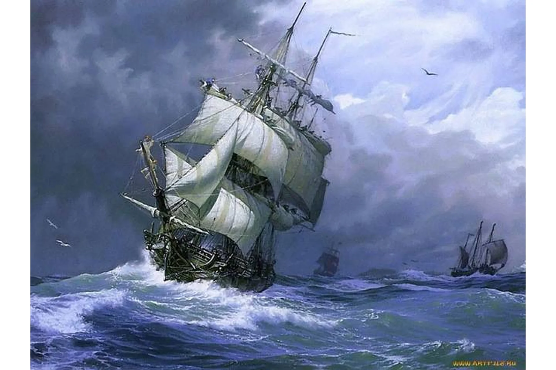 [Школа морского пейзажа] Буревестник. Пакет Шторм (Дмитрий Роза), фото 1 из 1.