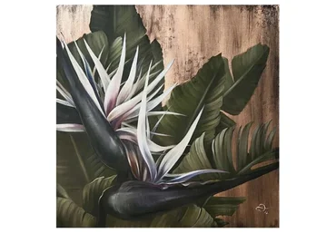 Стрелиция. Масло + золочение (Анастасия Михайлова)