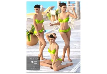 [Daz3D] DA Beach Girl Poses for Kalea 7 (Design Anvil)