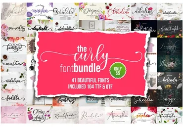[Creativefabrica] The Curly Font Bundle (Mrletters)