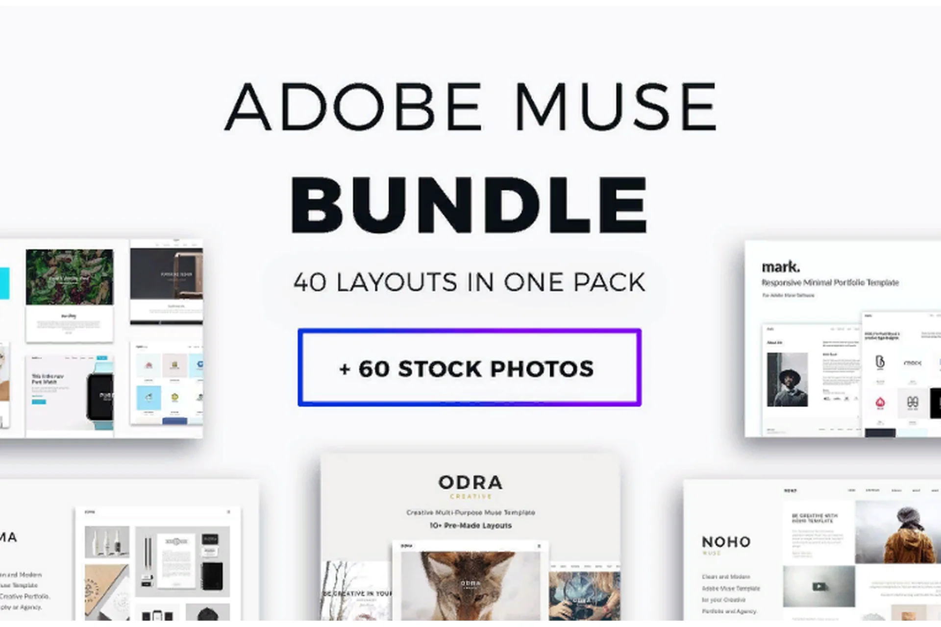 20 шаблонов для Muse - The Pro Adobe Muse Bundle, фото 1 из 1.