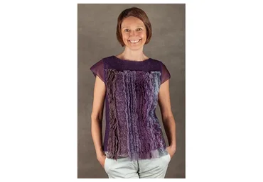 [Школа Войлока онлайн] Блуза «Кусочек черничного пирога» Интернет-версия (Алла Малахова)