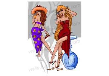 [Digital clipart] Pinup Girls