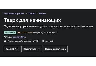 [Udemy] Тверк для начинающих (Course Mania)