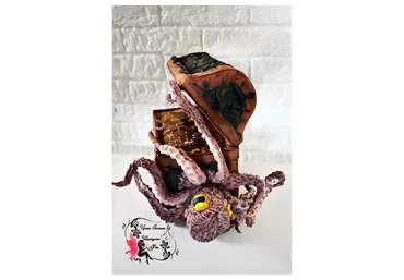 Сундук-копилка с осьминогом из фоамирана (Ирина Зимина)