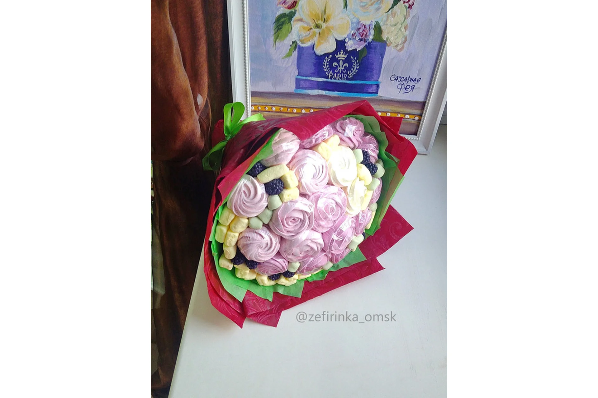 [Сахарная фея] Сборка букета из зефира и сладостей (Ирина Юркова), фото 1 из 1.