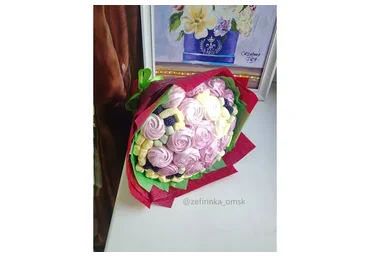 [Сахарная фея] Сборка букета из зефира и сладостей (Ирина Юркова)