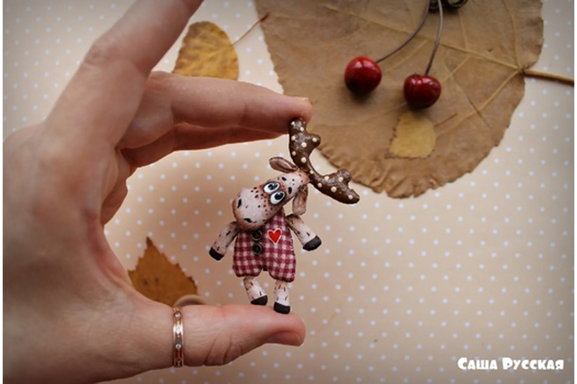 Выкройка брошь Лось (Саша Русская), фото 1 из 1.