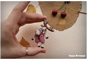 Выкройка брошь Лось (Саша Русская)