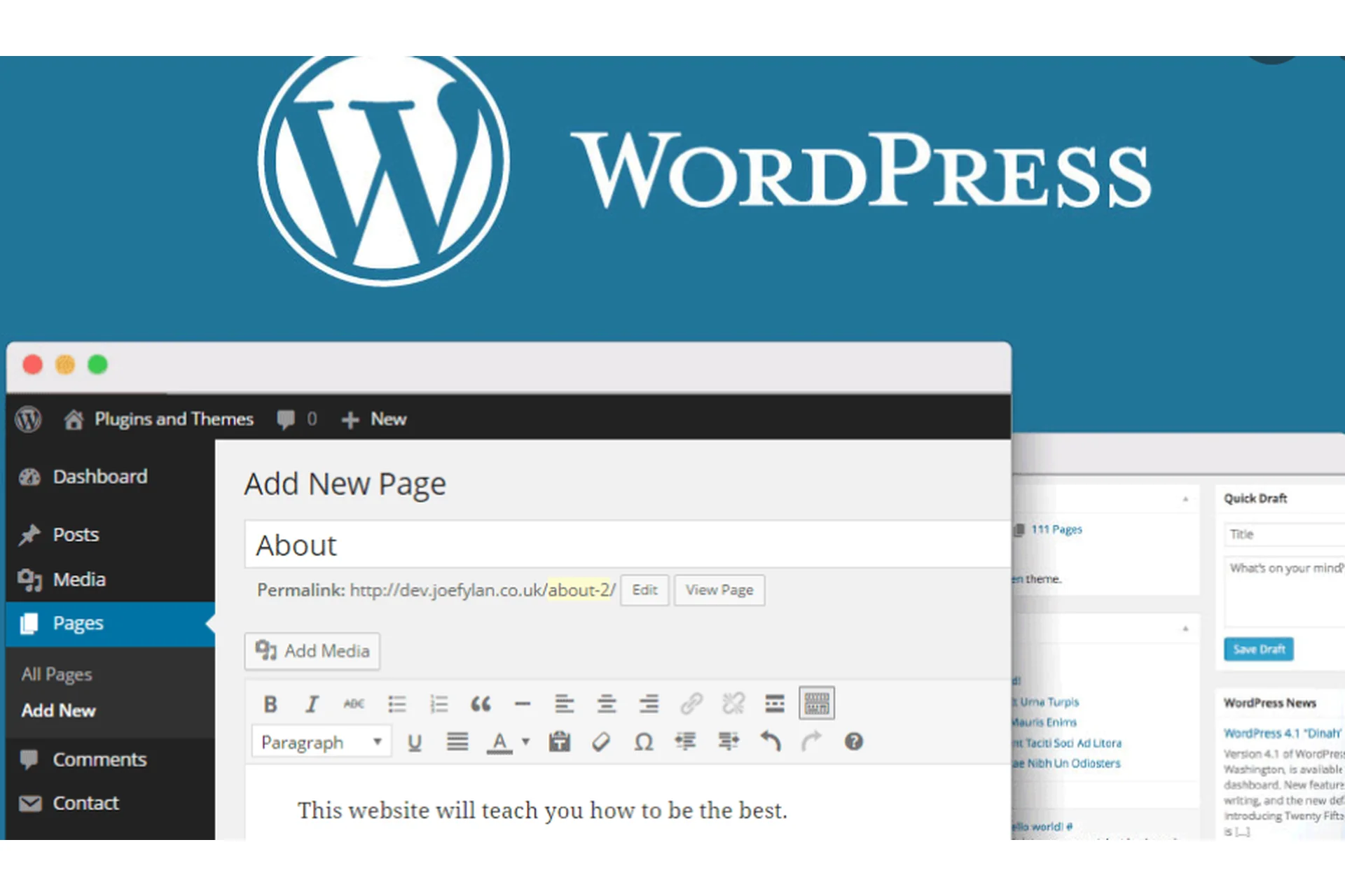 [Специалист] Разработчик сайта на CMS WordPress, 2015, фото 1 из 1.