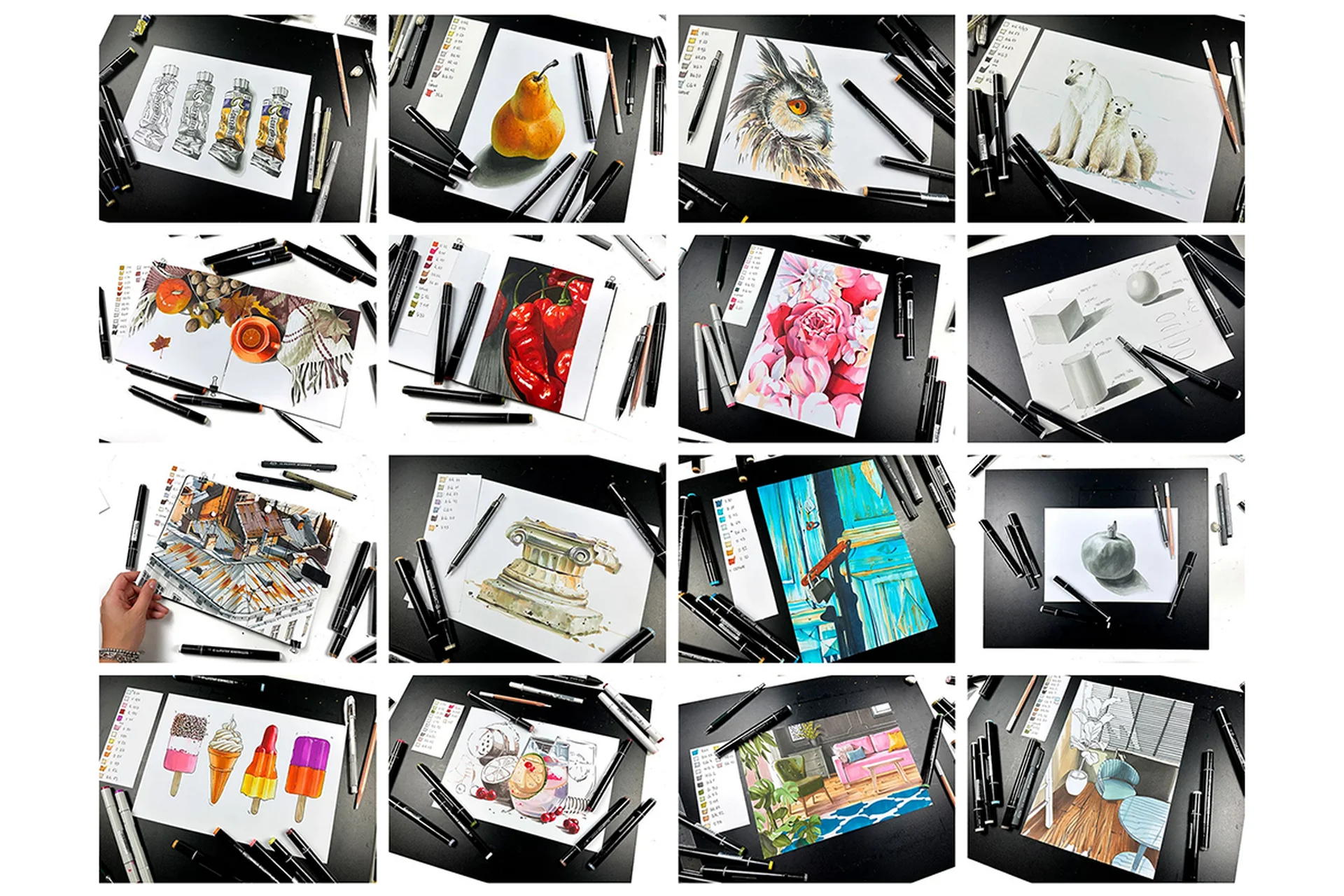 [Художник Online] Скетчинг маркерами 2.0 (Дарья Куцаева), фото 1 из 1.