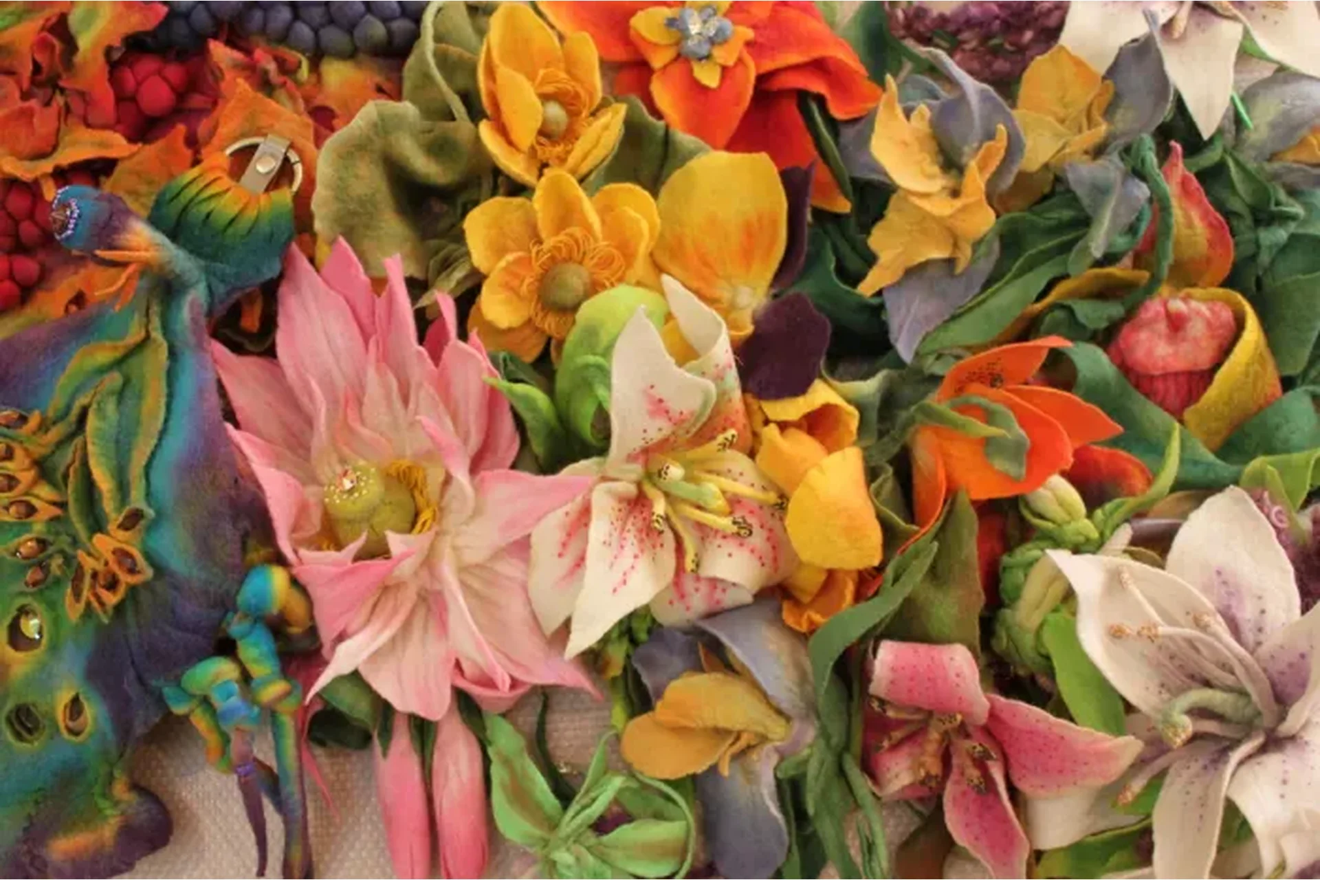 Цветы. Оригами из шерсти (Оксана Калинина), фото 1 из 1.