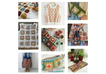 Изделия из "бабушкиного квадрата" (Оля Серёжина)