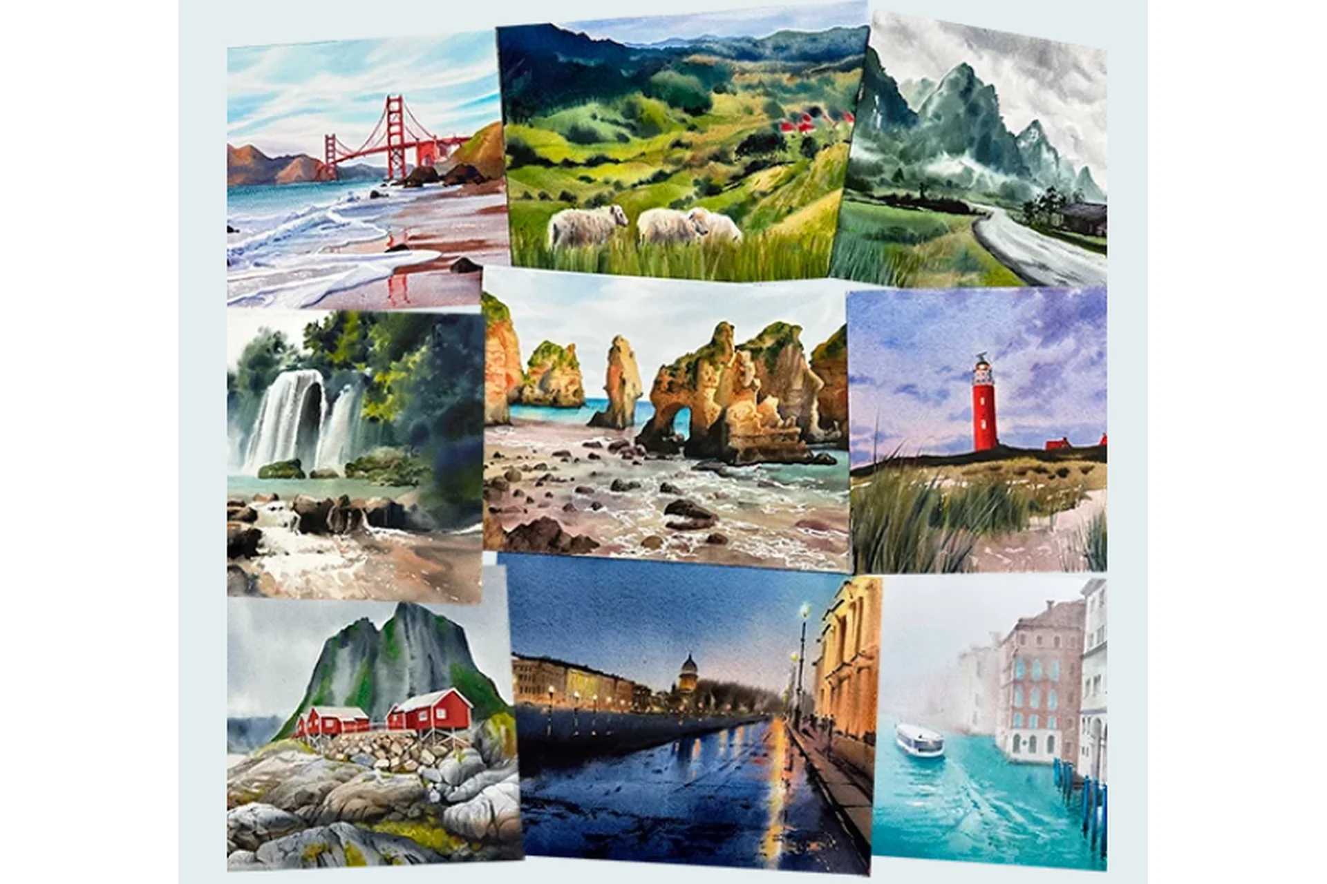 [Художник Online] Новые акварельные путешествия. Тариф Без обратной связи (Дарья Куцаева), фото 1 из 1.