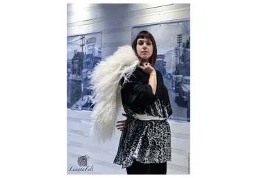 [Masterfelt] Белоснежный меховой воротник «Крылья Ангела» (Наталия Луната)