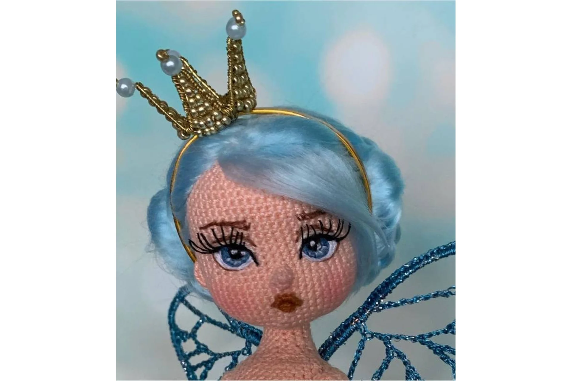 Оформление личика вязанной куколки (oksana_somati), фото 1 из 1.