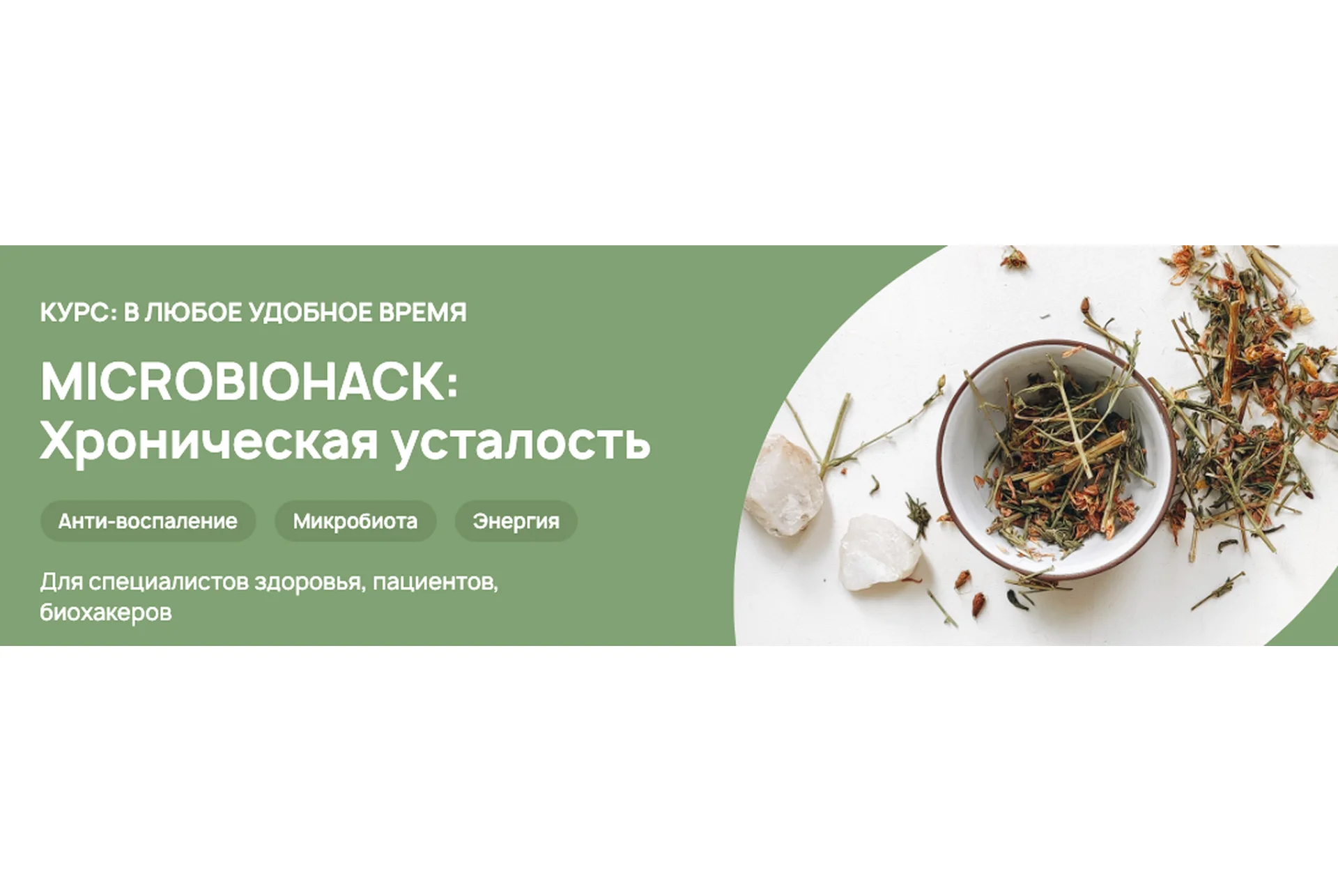 [Food bio chemistry] Microbiohack: Хроническая усталость. Тариф Слушатель (Анастасия Родионова), фото 1 из 1.