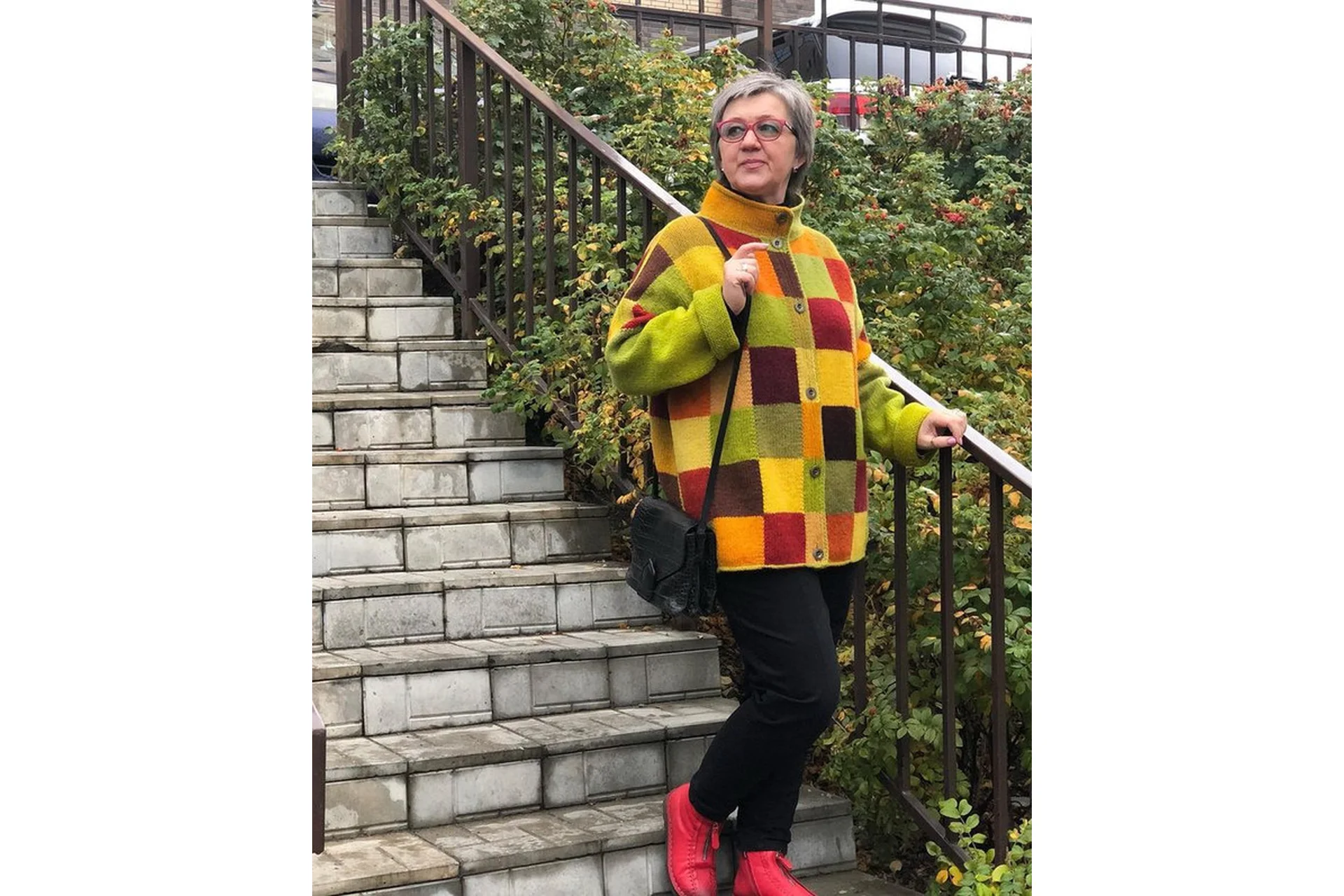 [m.natasha19.05] Куртка / пальто в клетку из дундаги (Наталья Моисеенко), фото 1 из 1.