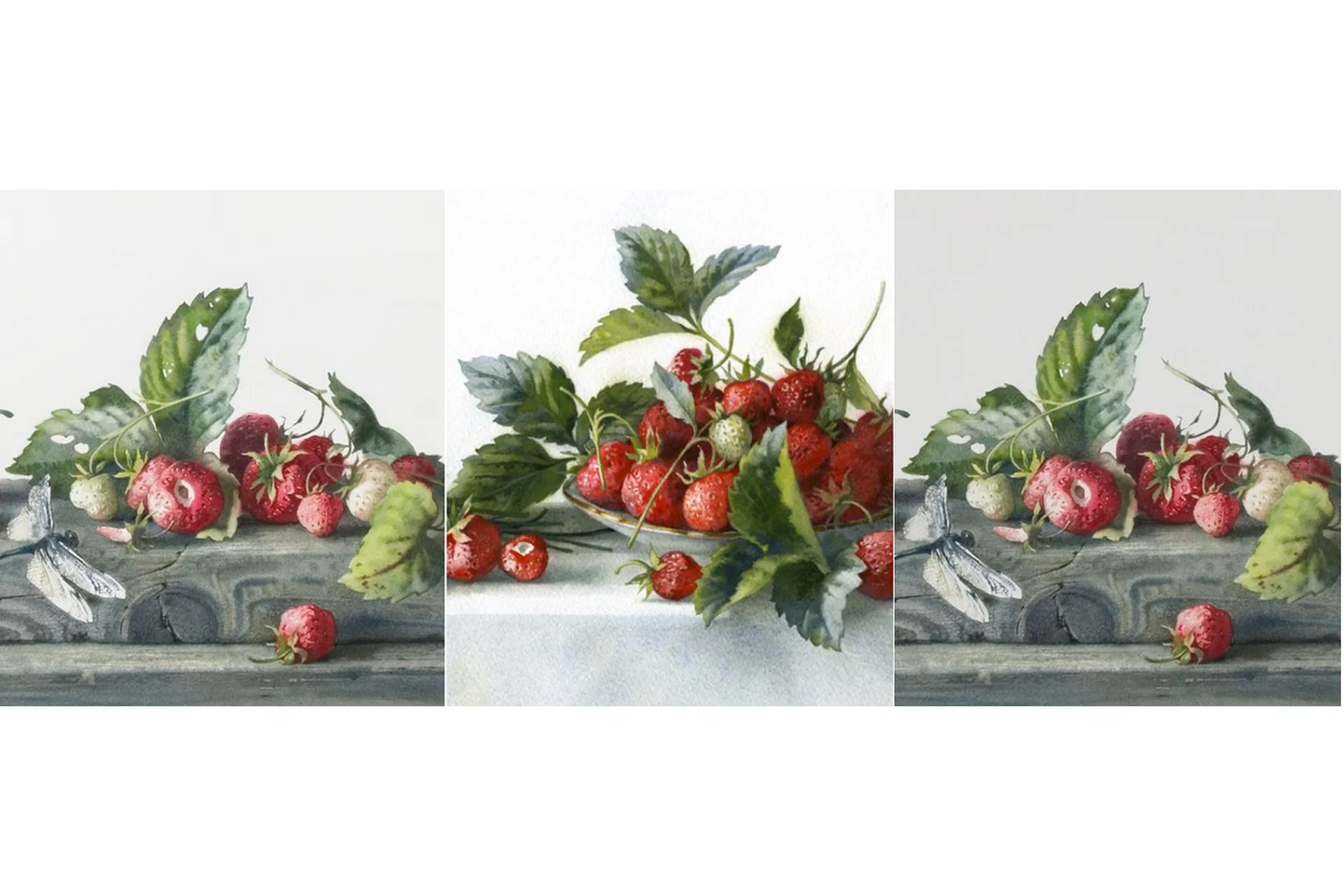 [lectoroom] Этюд с клубникой акварелью (Елена Базанова), фото 1 из 1.