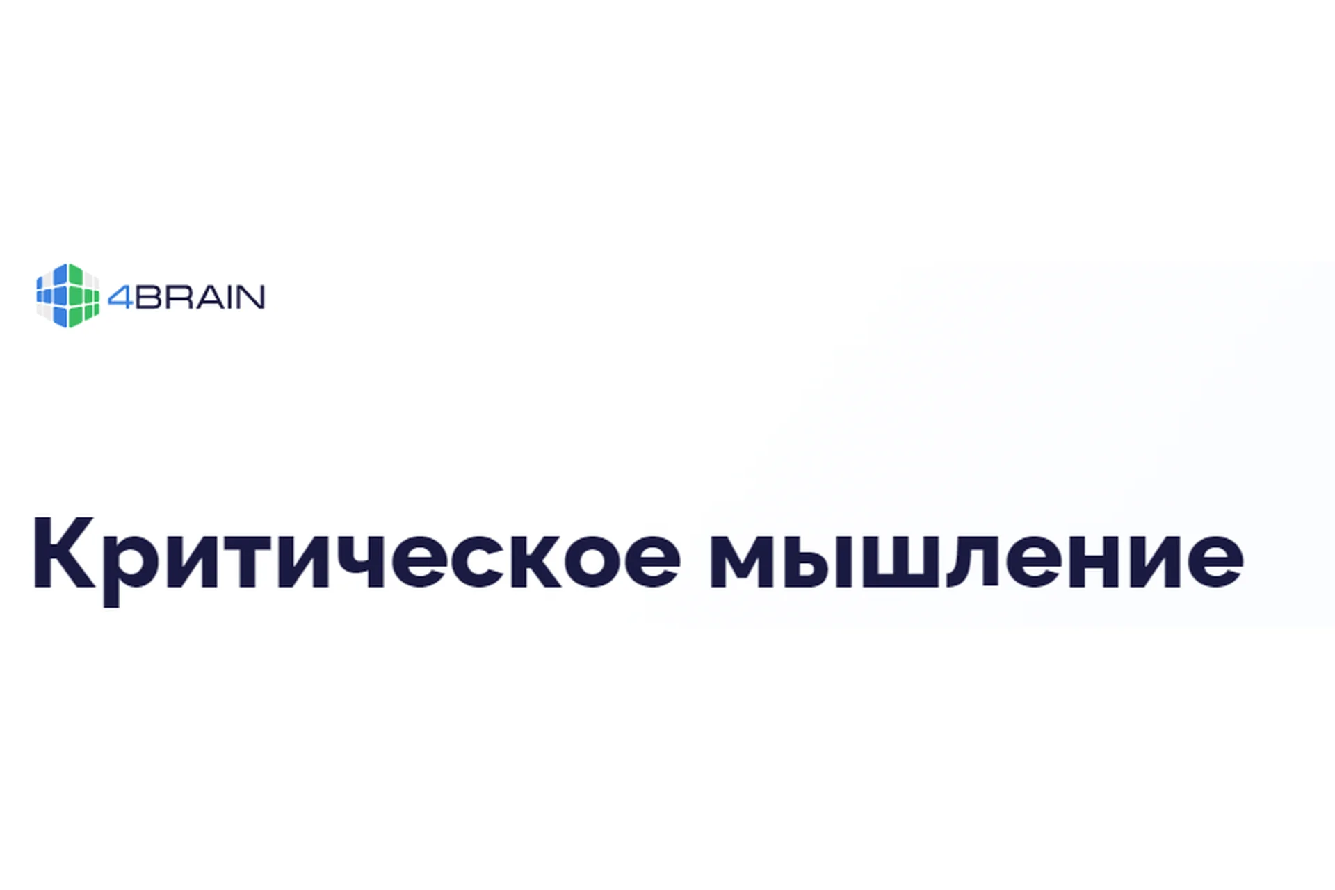 [4brain] Критическое мышление (Евгений Буянов, Надежда Панфилова), фото 1 из 1.