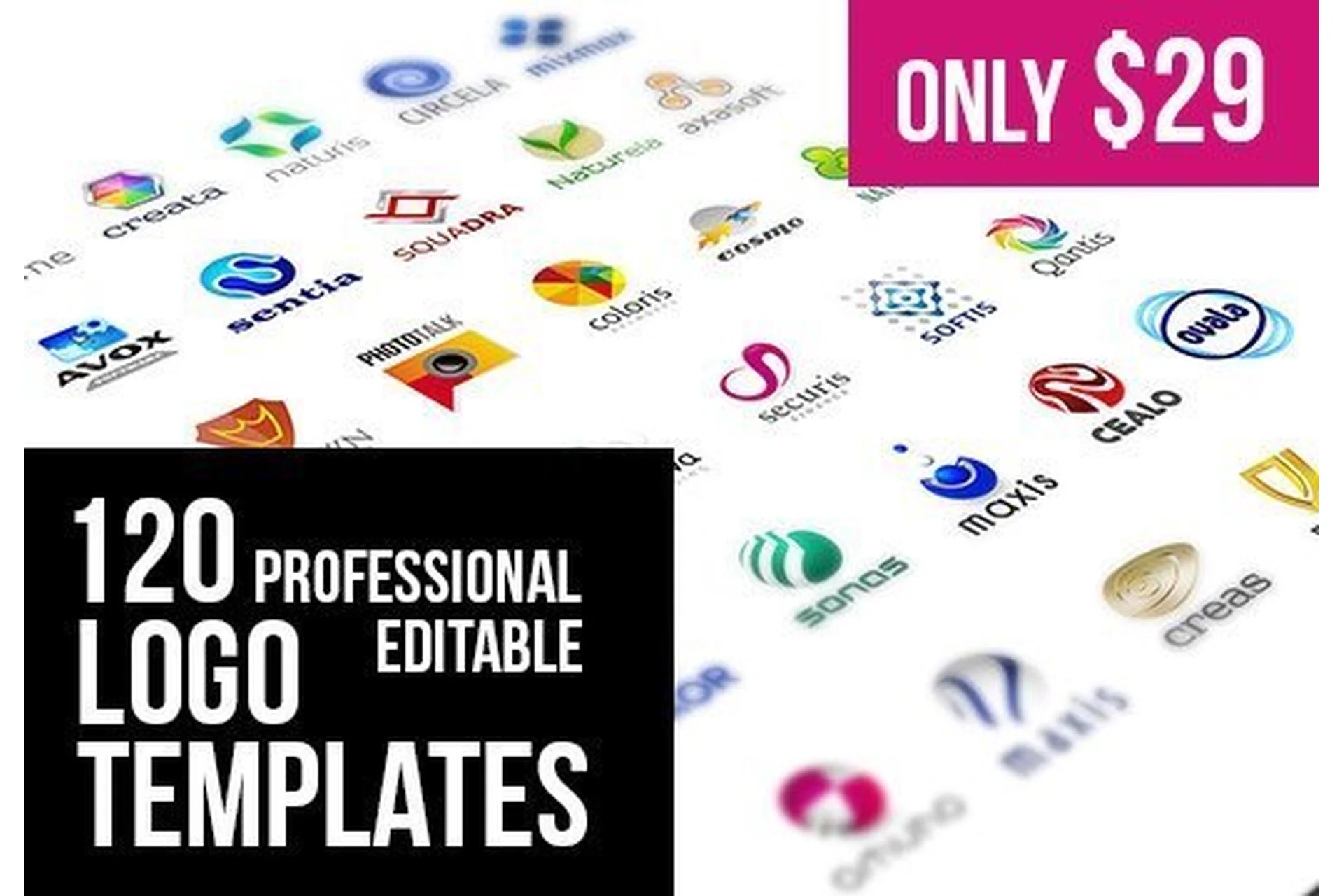 [PSD + AI] Пак из 120 логотипов, 2014, фото 1 из 1.